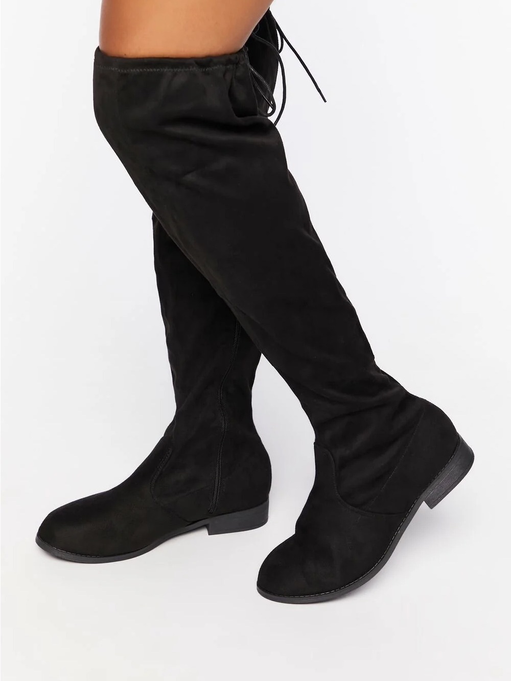 Forever 21 Black Over-the-Knee Flat Boots